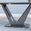 Camilla 6 Seater Grey Ceramic Dining Table with V Base - 140cm